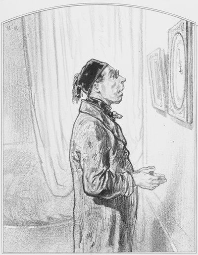 The Barometer, Plate 6 from Les Toquades, 1858 by Paul Gavarni